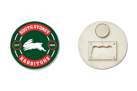 NRL Bottle Opener Magnet - South Sydney Rabbitohs - Rugby League