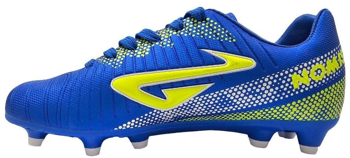 NOMIS Prodigy 2.0 FG Football Boots - Royal/Lime/White - Shoe - Adult