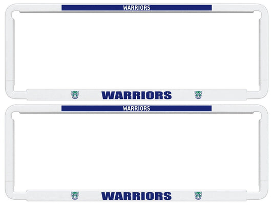 NRL Car Number Plate Frame - Set Of Two - New Zealand Warriors - Front/Back