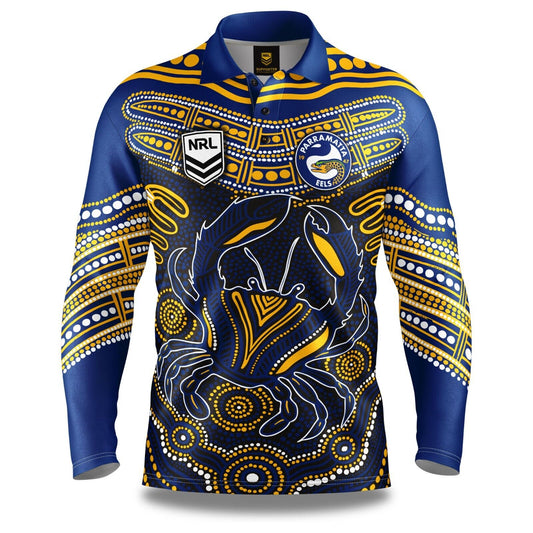 NRL 'Karumba' Fishing Shirt - Parramatta Eels - Adult - Mens - Polo