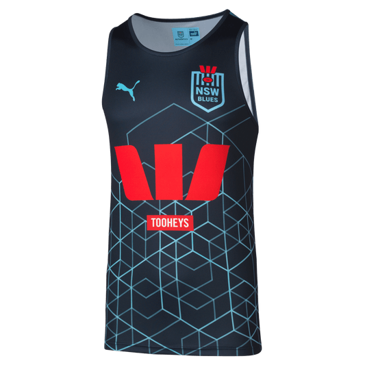 NRL 2024 Training Singlet - New South Wales Blues - Mens - Adult - NSW