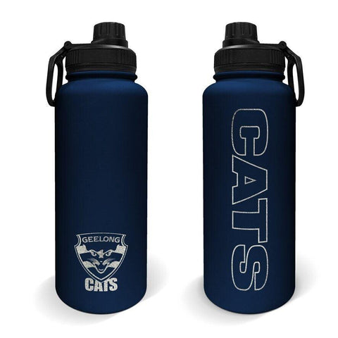 AFL Stainless Steel 960mL Drink Bottle - Geelong Cats - Double Walled