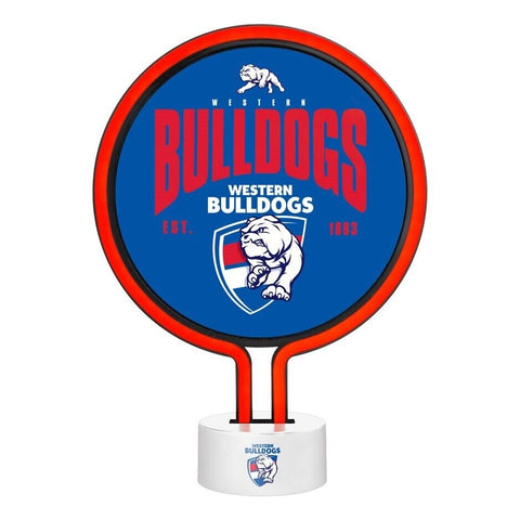 AFL Neon Light - Western Bulldogs - 30 x 21.5 x 8.5cm - Team Logo