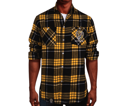 AFL Flannel Polo - Richmond Tigers - Flanno - Flannelette Shirt