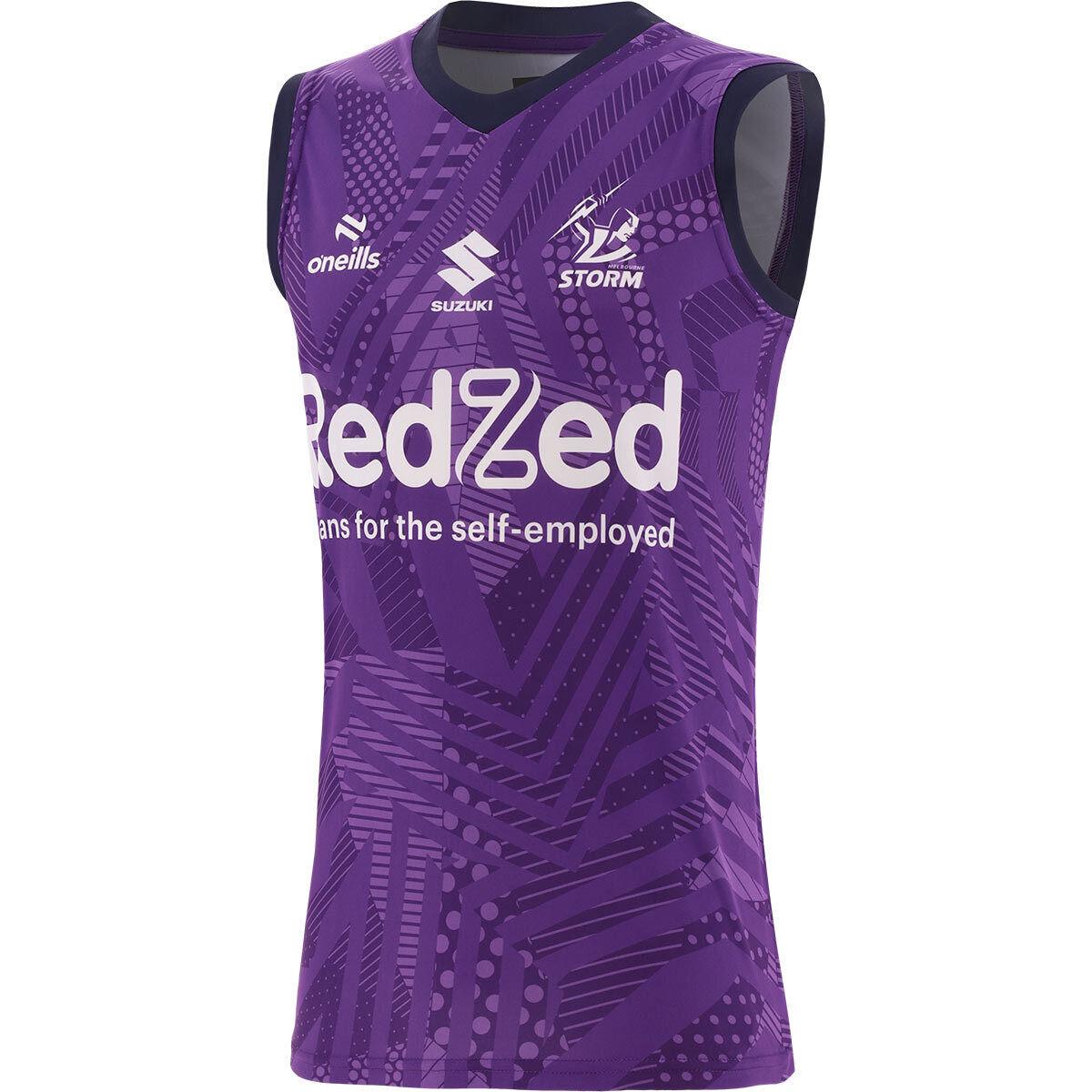 NRL 2024 Training Singlet - Melbourne Storm - Purple - Adult - O'NEILLS