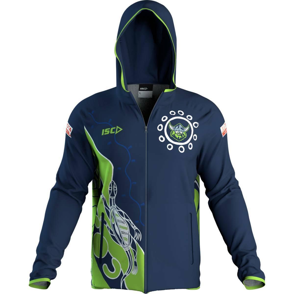 NRL 2021 Indigenous Team Hoodie -  Canberra Raiders - Full Zip Hoodie - Hoody