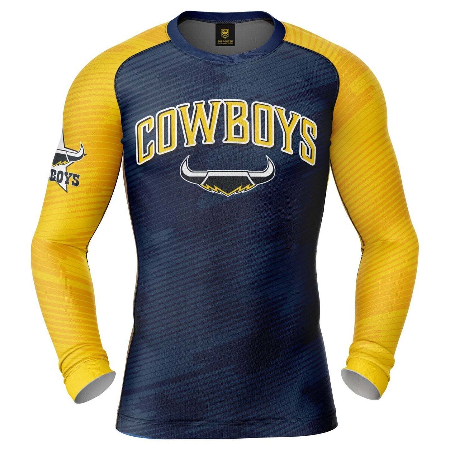 NRL Barrel Rash Vest - North Queensland Cowboys - UPV 50+ - Sun Shirt - Adult