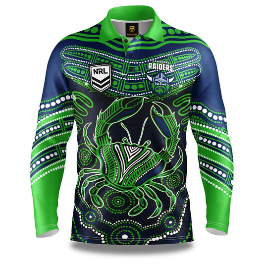 NRL 'Karumba' Fishing Shirt - Canberra Raiders - Adult - Mens - Polo