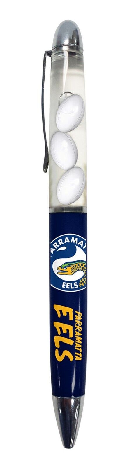 NRL Floating Pen - Parramatta Eels - Twist Open - Black Ink