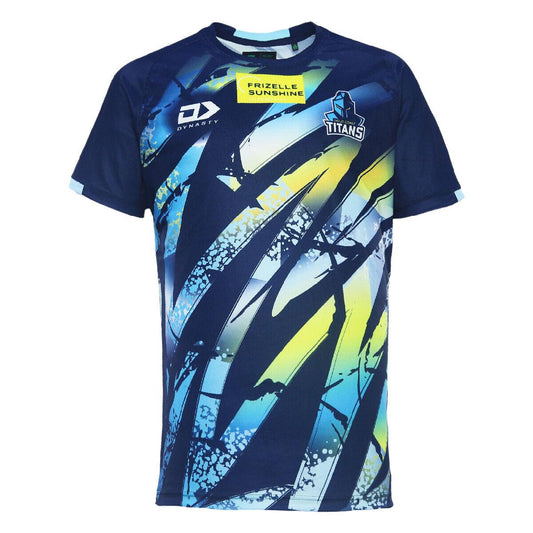 NRL 2024 ALT Training Tee - Gold Coast Titans - Navy - Adult - Mens