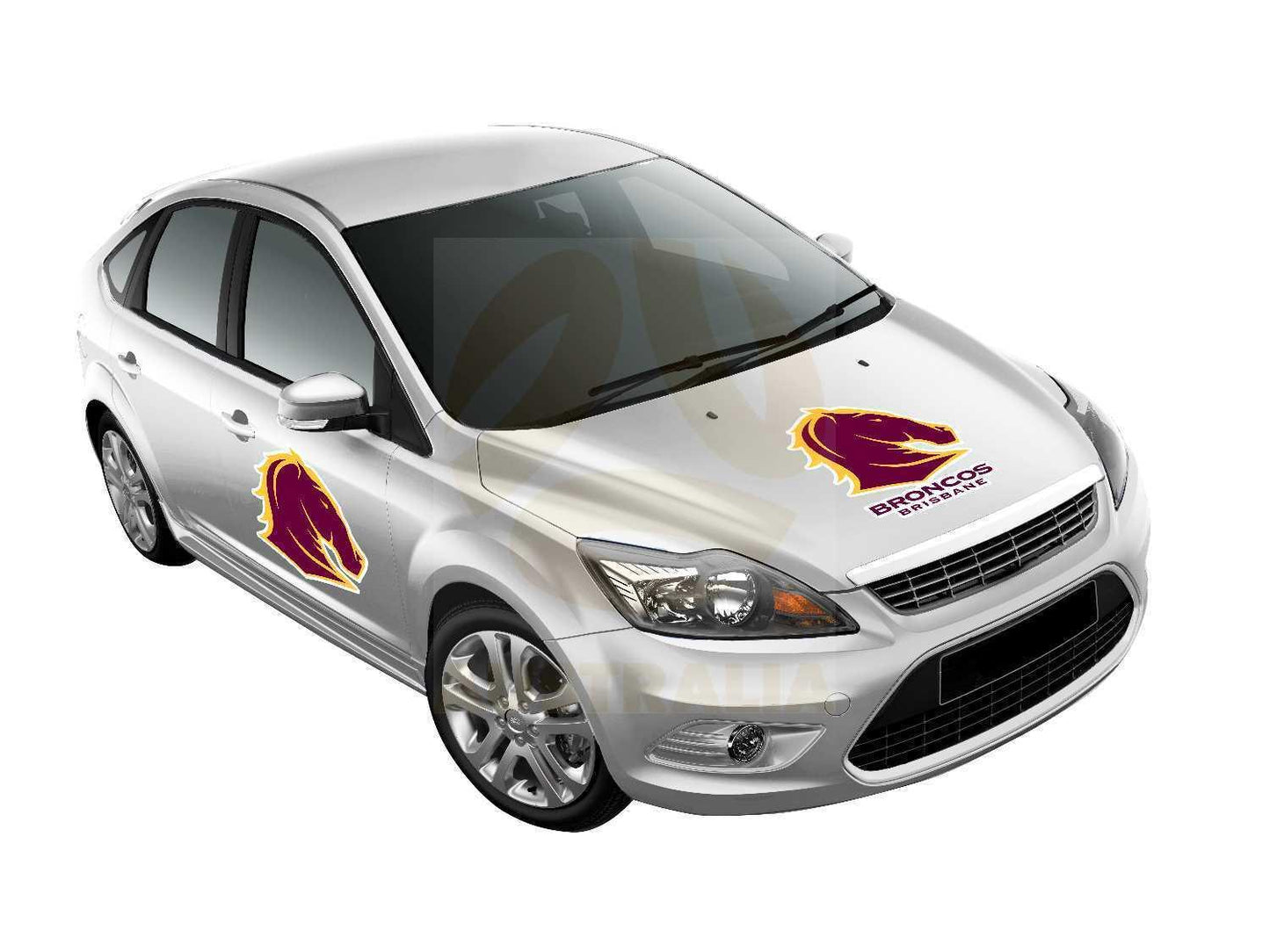 NRL Car Monster Decal - Brisbane Broncos - Sticker - Team Logo - 470mm