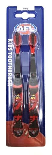 AFL Mascot Kids Toothbrush - Essendon Bombers - Soft/Medium