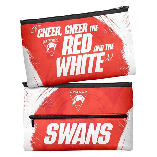 AFL Large Pencil Case - Sydney Swans - Neoprene - 33cm x 21cm