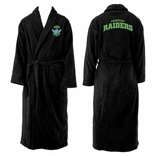 NRL Long Sleeve Bath Robe - Canberra Raiders - Dressing Gown - Adult