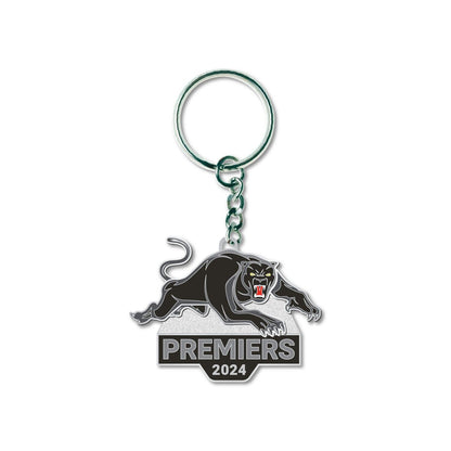 NRL 2024 PREMIERS LOGO KEYRING - PENRITH PANTHERS - ETA NOV 2024 - TROFE