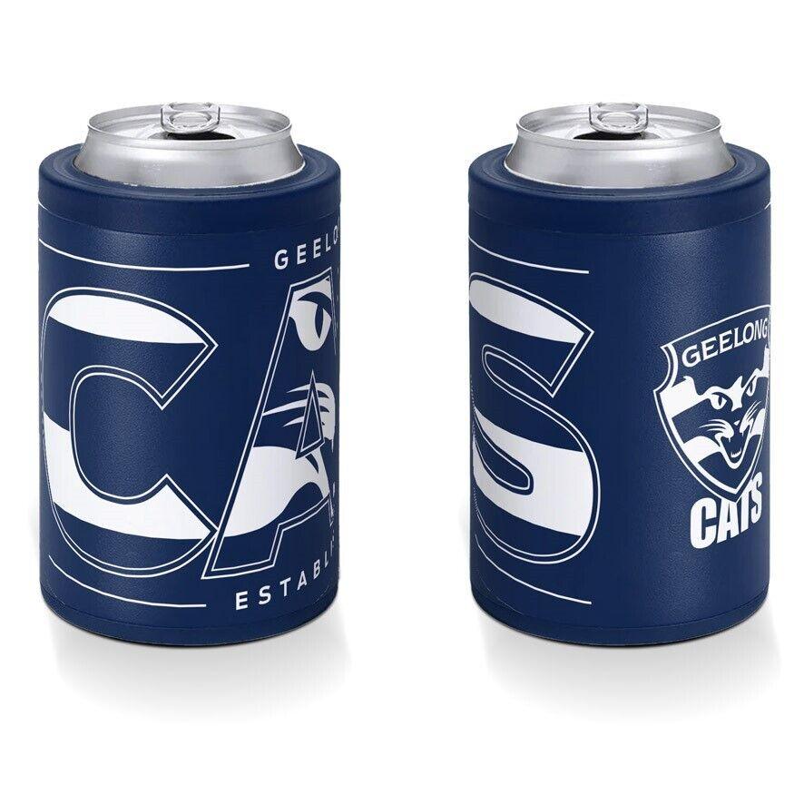 AFL Insulated Can Cooler - Geelong Cats - Stubby Cooler - Twist Top Lid