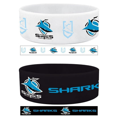 NRL Wrist Bands Set of 2 - Cronulla Sharks - Set of Two - Silicone Band