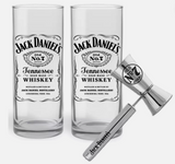 Jack Daniels - Highball Glass & Jigger - Boxed Gift Set