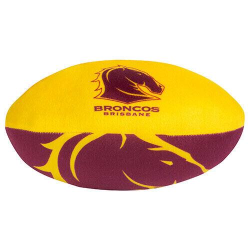 NRL Plush Soft Football - Brisbane Broncos - 12cm x 25cm