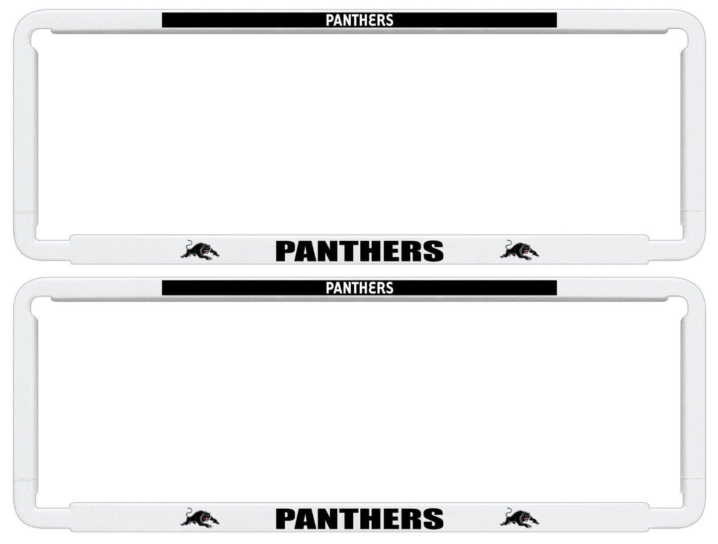 NRL Car Number Plate Frame - Set Of Two - Penrith Panthers - Front/Back