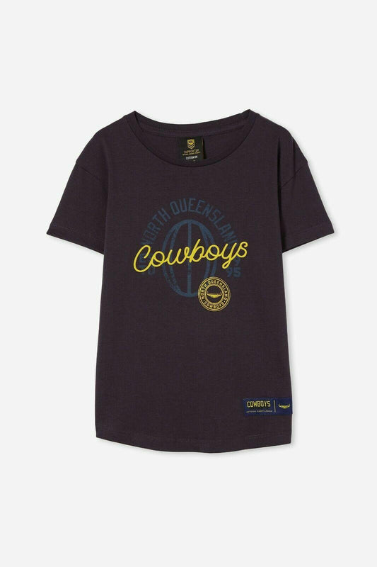 NRL Kids Puff Print Tee Shirt - North Queensland Cowboys - Youth Toddler T-Shirt