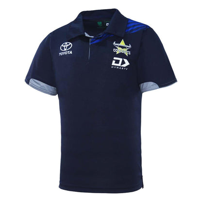 NRL 2023 Media Polo Shirt - North Queensland Cowboys - Navy - YOUTH - DYNASTY