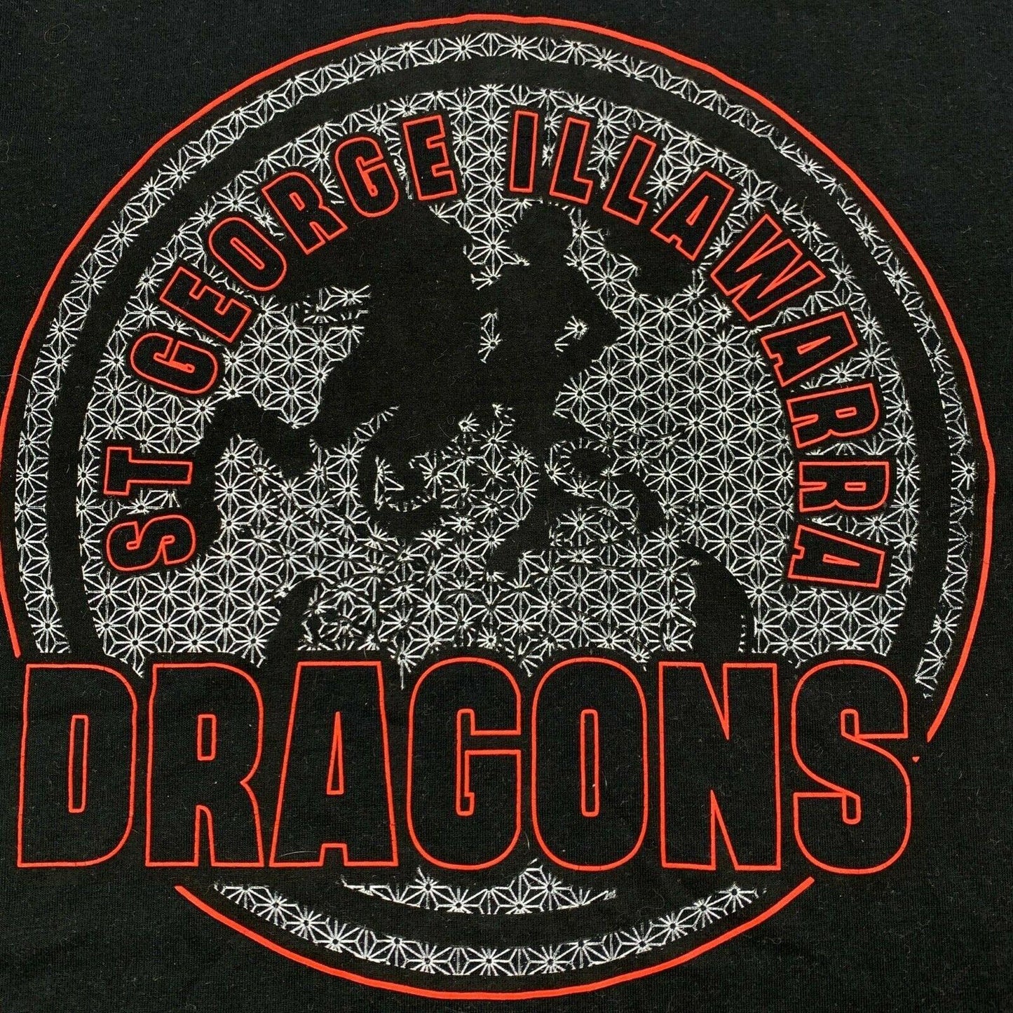 NRL Youth Cotton Tee - St George Illawarra Dragons - Kids - Child - Black