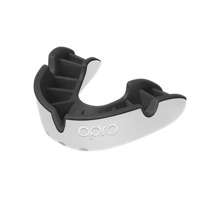 OPRO SILVER Self-Fit Mouthguard - YOUTH - Up to Age 10 - White/Black