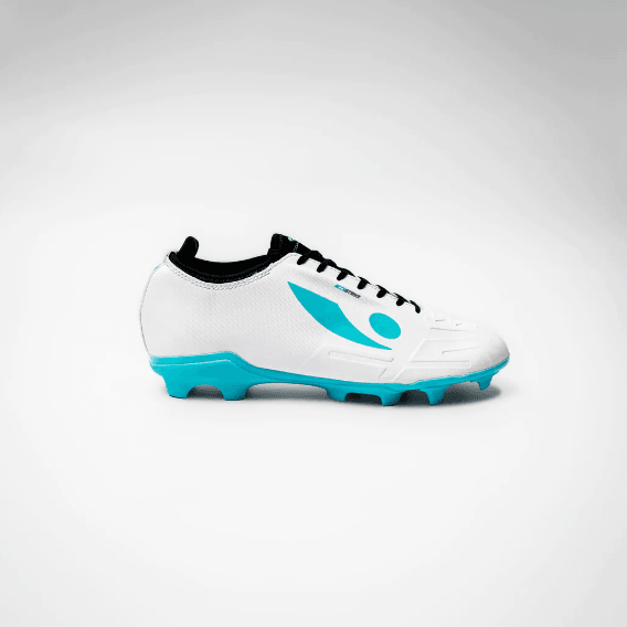 CONCAVE Halo v2 FG Football Boot - White/Cyan/ Black - Youth - Kids