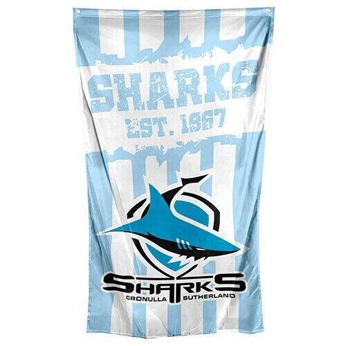 NRL Wall Flag Cape - Cronulla Sharks  - 150cm x 90cm - Steel Eyelets