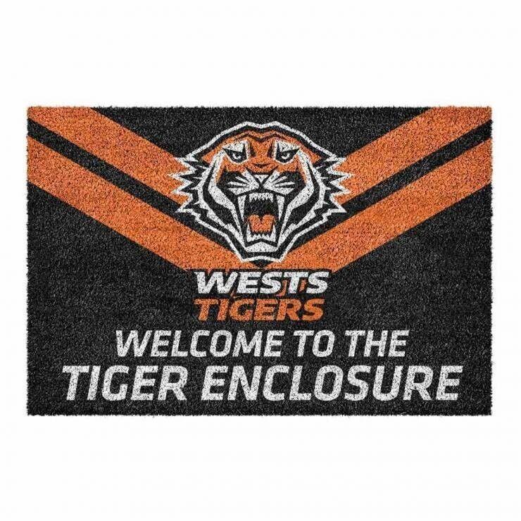 NRL Front Back Door Entry Floor Mat - West Tigers - 61cm x 41cm