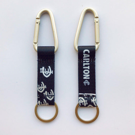 AFL Carabiner Key Ring - Carlton Blues - Keyring - Clip and Ring