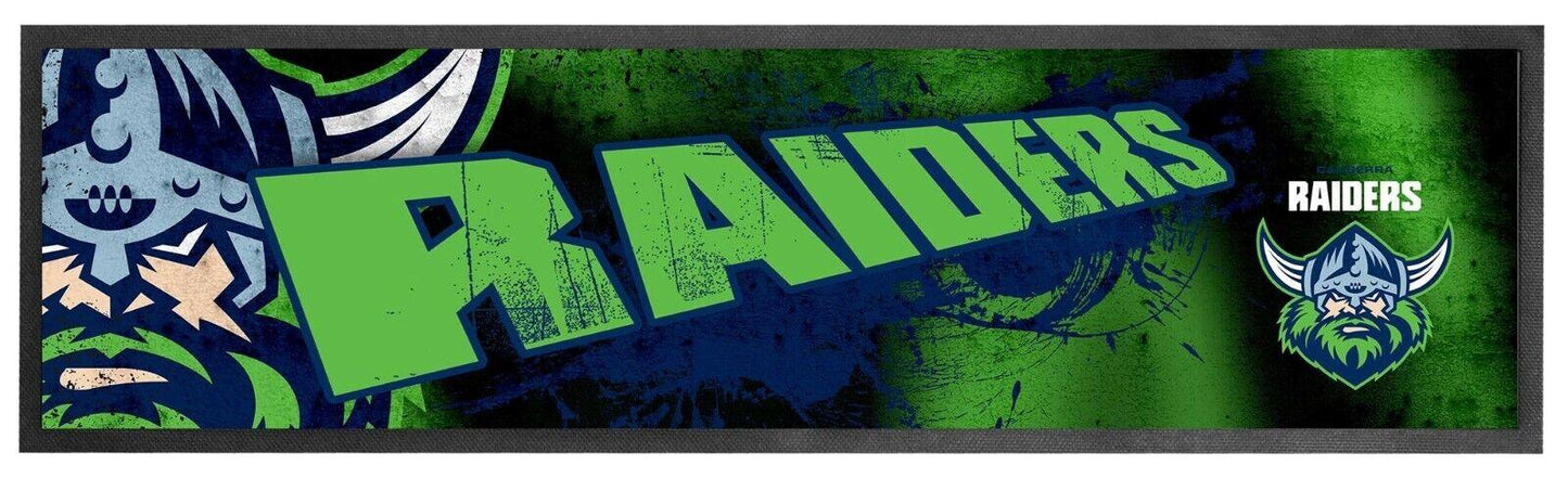 NRL Logo Bar Runner - Canberra Raiders - Bar Mat - 25cm x 90cm