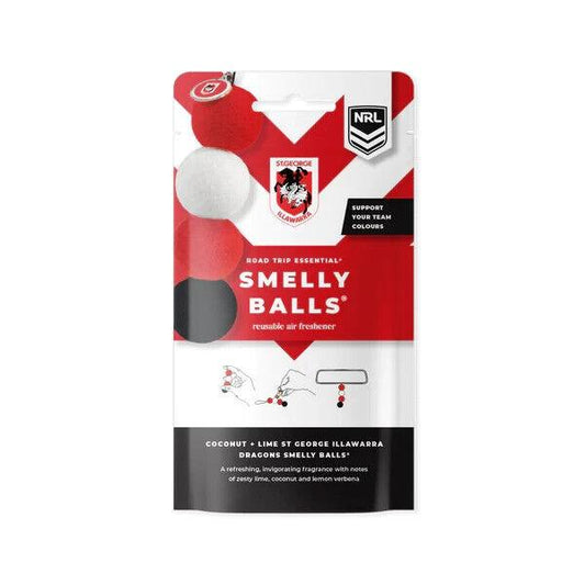 NRL Smelly Balls Set - St George Illawarra Dragons - Reuseable Car Air Freshener