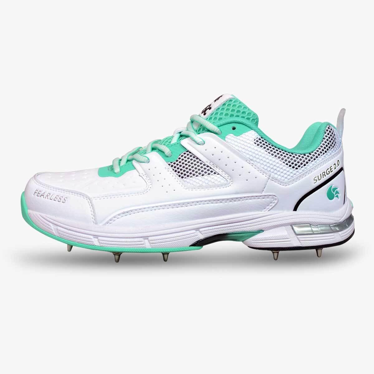 DSC Surge Multifunction 2.0 Cricket Shoe - Teal/White - Spike Sole - Adult