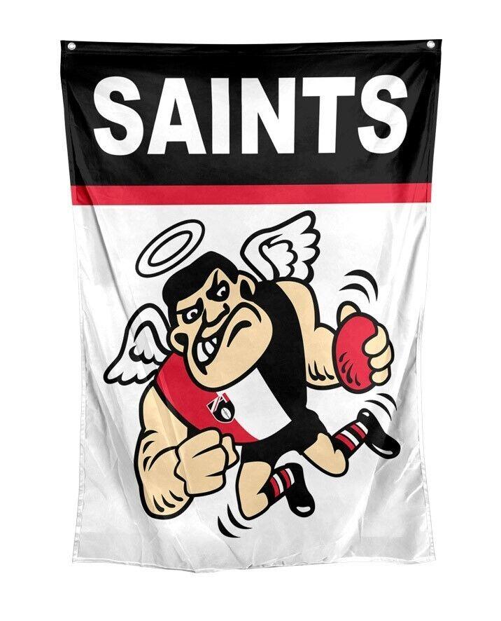 AFL Retro Wall Flag - St Kilda Saints - Cape Flag - Approx 100cm x 70cm