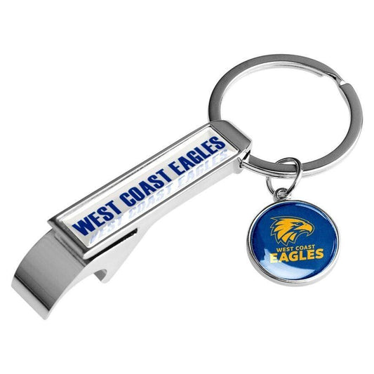 AFL Bottle Opener Key Ring - West Coast Eagles - Metal Keyring