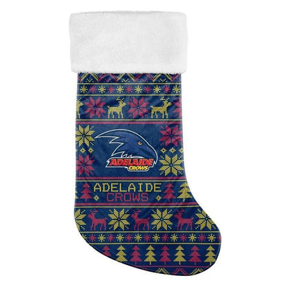 AFL Christmas Stocking - Adelaide Crows - Sweater Print - XMAS