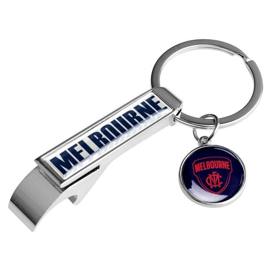 AFL Bottle Opener Key Ring - Melbourne Demons - Metal Keyring