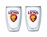 AFL Double Wall Glass Set - Brisbane Lions - Set of Two