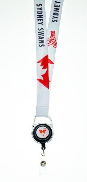 AFL Lanyard with Retractable ID Clip - Sydney Swans - TROFE