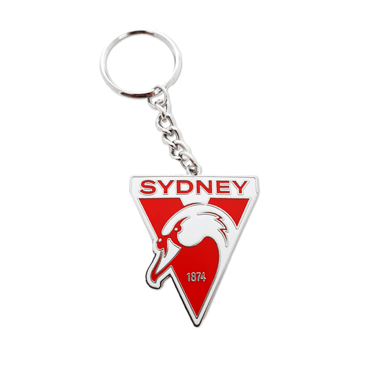 AFL Logo Metal Key Ring - Sydney Swans - Keyring - Aussie Rules - TROFE