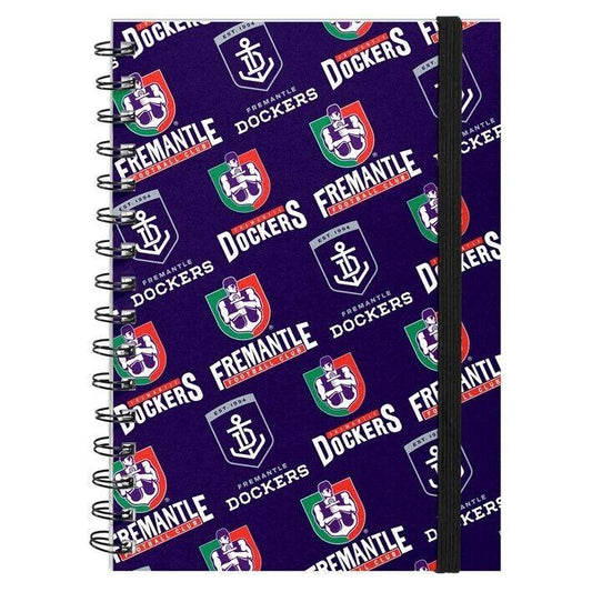 AFL Hard Cover Notebook - Fremantle Dockers - A5 60 Page Pad