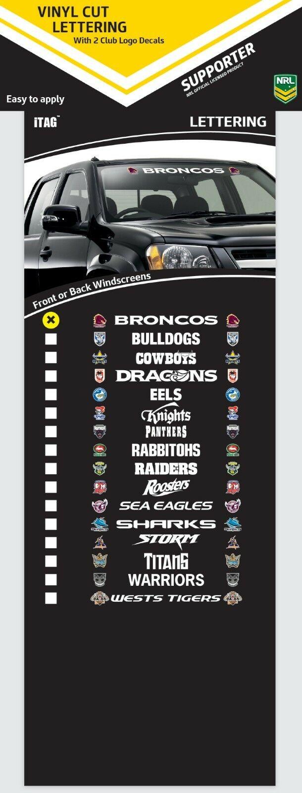 NRL Team Name Lettering Decal - Manly Sea Eagles - Car Sticker