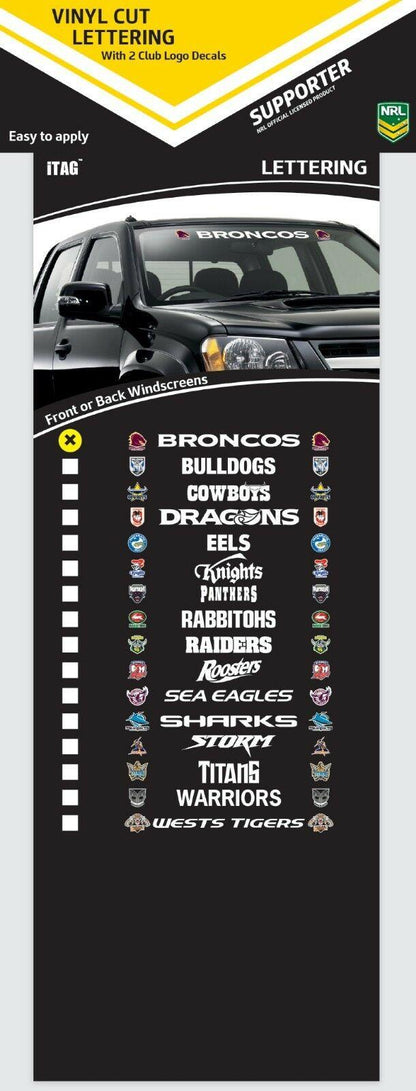 NRL Team Name Lettering Decal - Manly Sea Eagles - Car Sticker