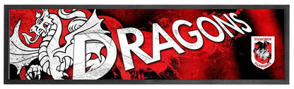 NRL Logo Bar Runner - St George Illawarra Dragons - Bar Mat - 25cm x 90cm