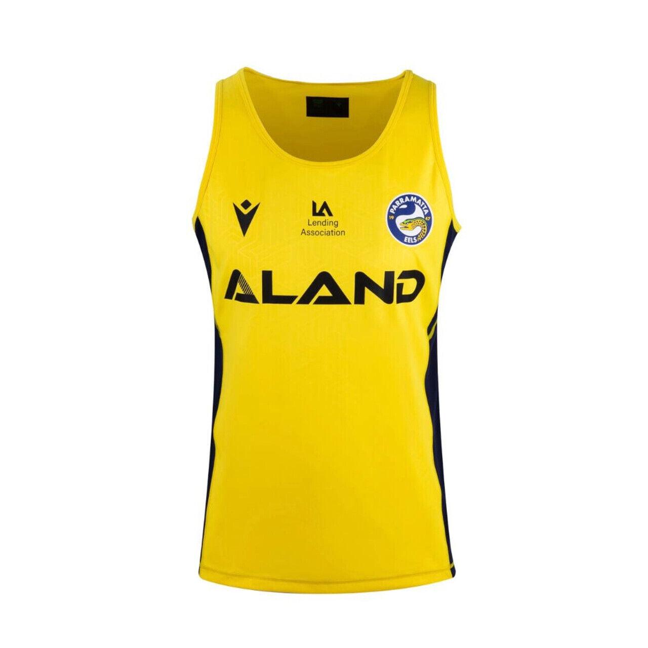 NRL 2023 Training Singlet - Parramatta Eels - Yellow - Adult - MACRON