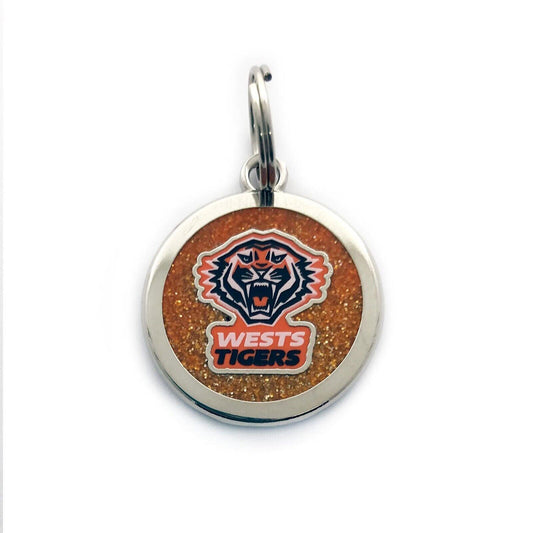 NRL Pet ID Tag - West Tigers - Engravable - 25mm diameter