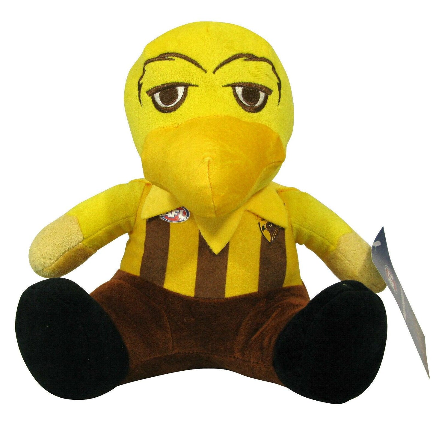 AFL Hawthorn Hawks - Mascot Door Stop - Plush Door Weight - 28cm Tall