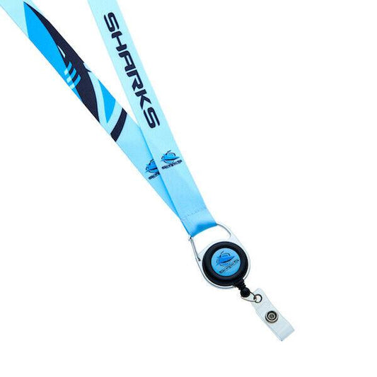 NRL Lanyard with Retractable ID Clip - Cronulla Sharks